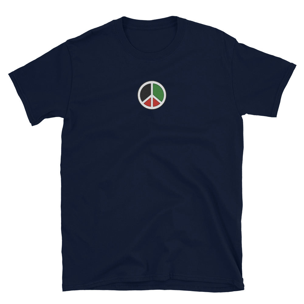 Peace for Palestine Embroidered T-Shirt - Aljabour Family *FREE GLOBAL SHIPPING*