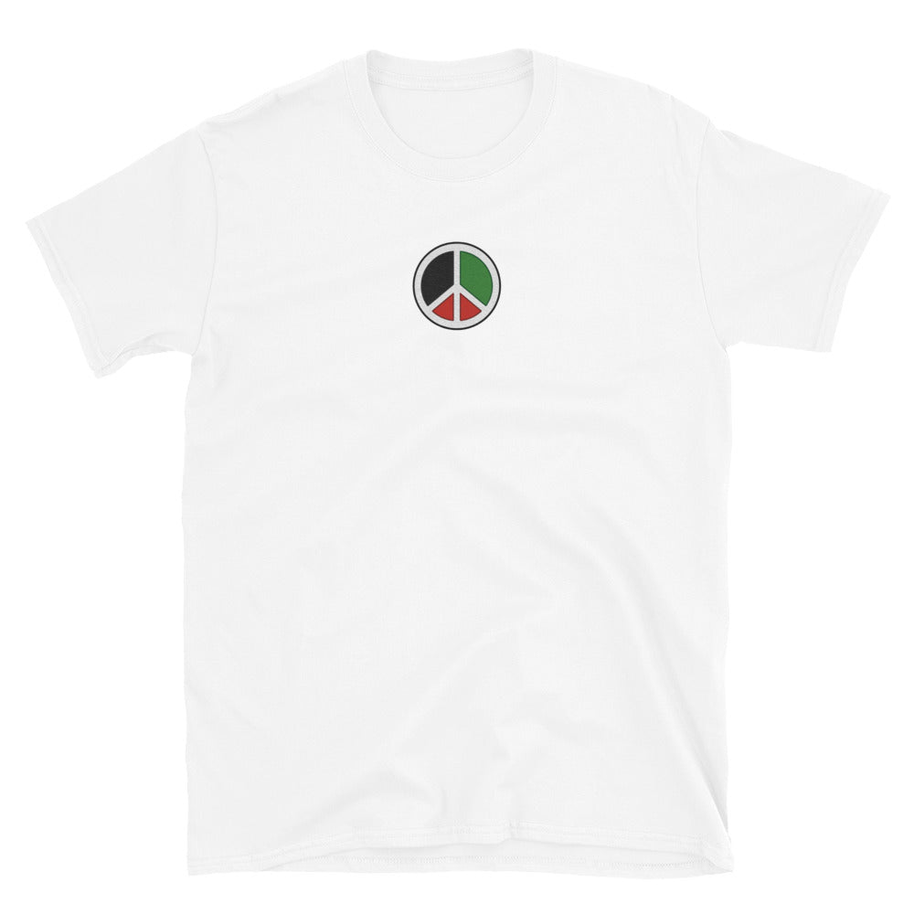 Peace for Palestine Embroidered T-Shirt - Aljabour Family *FREE GLOBAL SHIPPING*