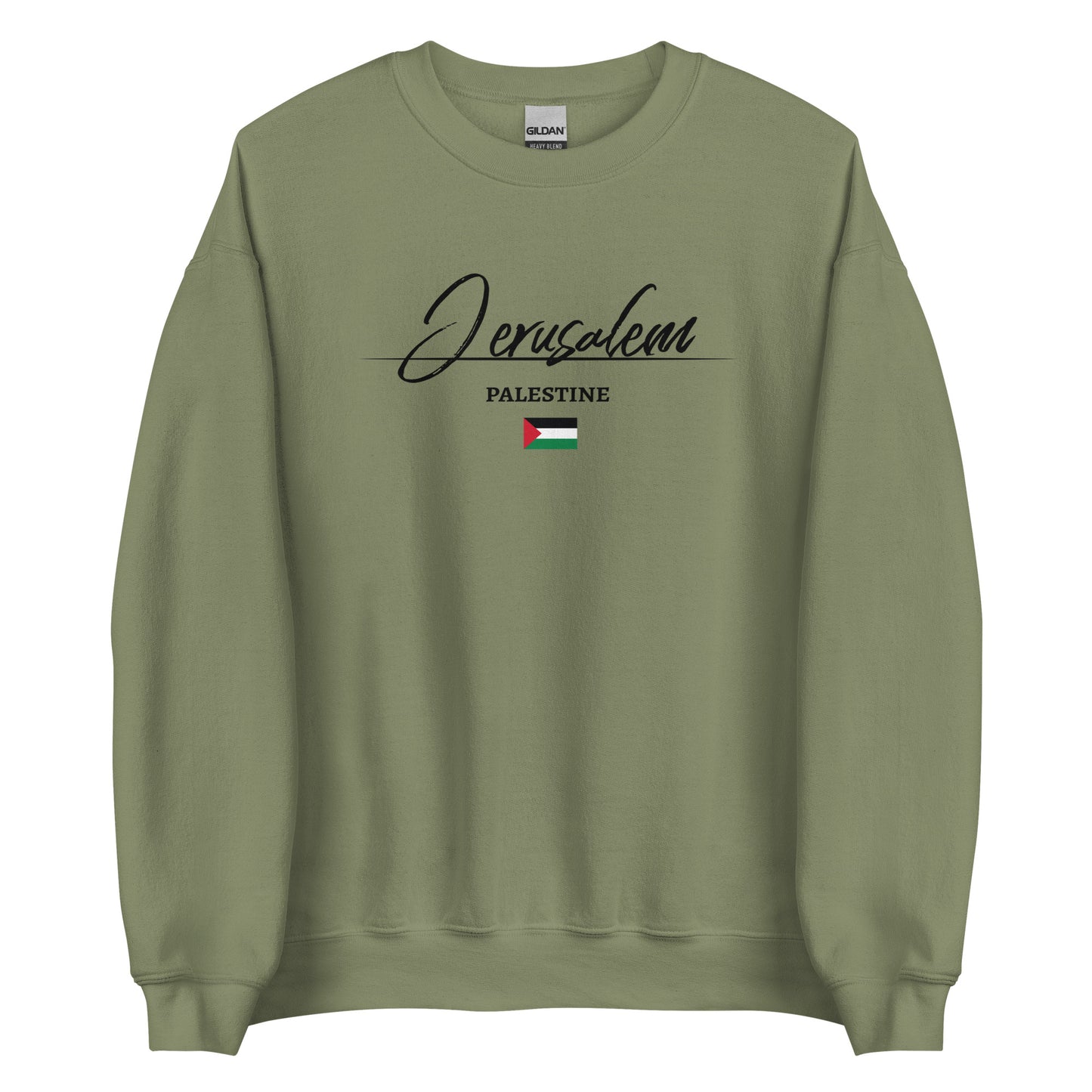 Jerusalem and Flag Sweatshirt Jumper - Aljabour Family *FREE GLOBAL SHIPPING*