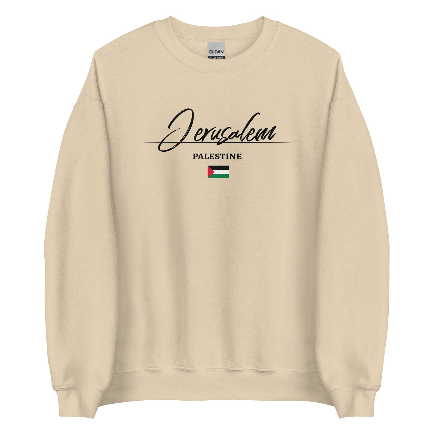 Jerusalem and Flag Sweatshirt Jumper - Aljabour Family *FREE GLOBAL SHIPPING*