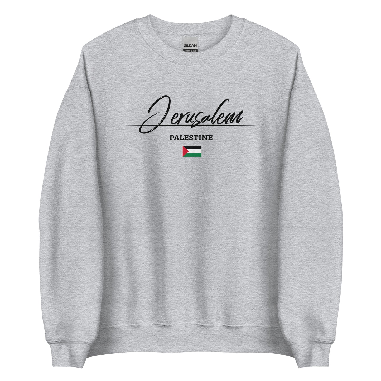 Jerusalem and Flag Sweatshirt Jumper - Aljabour Family *FREE GLOBAL SHIPPING*