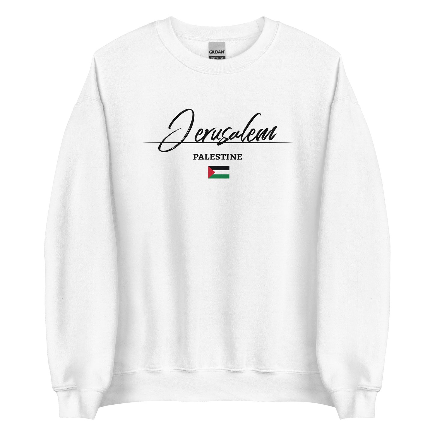 Jerusalem and Flag Sweatshirt Jumper - Aljabour Family *FREE GLOBAL SHIPPING*